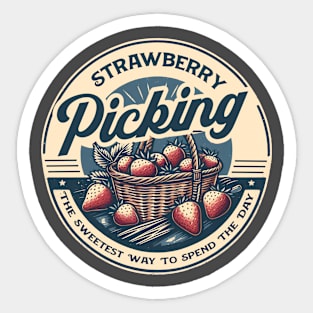 Strawberry Picking Sticker